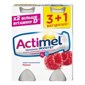 Актимель1,4% 4*100г Малина пл. Danone