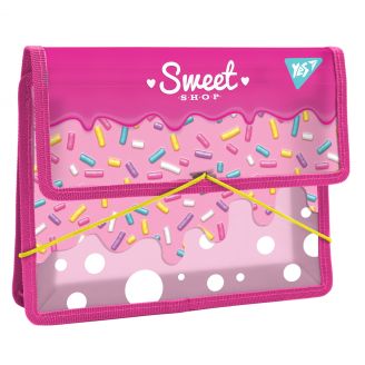 491993 Папка для зошитів YES  пласт. на резинці В5 Sweet Cream