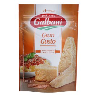 Сир твердий тертий Гран Густо 35% 100г Galbani