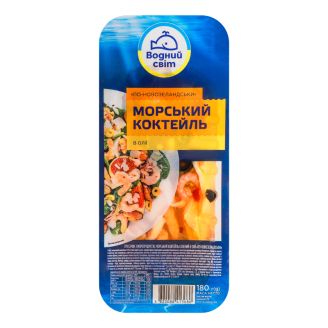 Морський коктейль солений в олії "По-новозеландськи" (термоформа) 180 г Водний світ