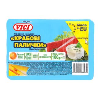 Крабові палички охолоджені 100г VICI