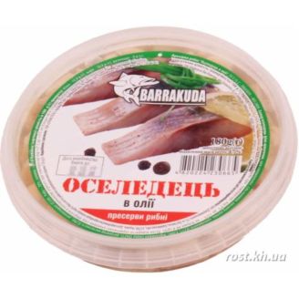 Оселедець шматочки в олії з духмяними травами 180г Barrakuda