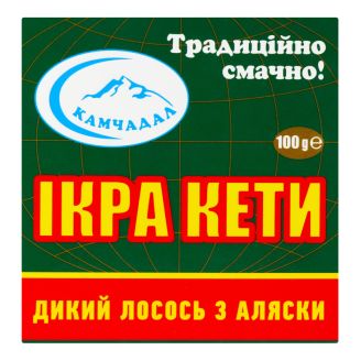 Ікра Кети зерниста Преміум 100г ж/б Камчадал
