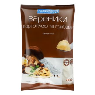 Вареники з картоплею та грибами 800г Геркулес