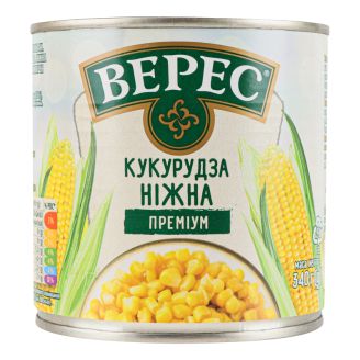 Кукурудза цукрова ніжна "Преміум" 340г з/б ключ Верес