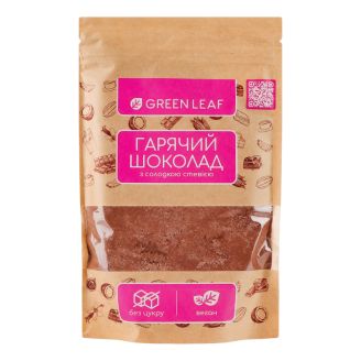 Гарячий шоколад з солодкою стевією 200г Green Leaf