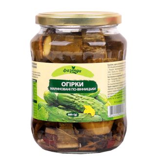 Огірки мариновані по-вінницьки Фазенда 660г.