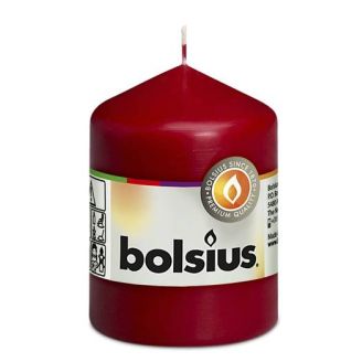 Свiчка стовпчик 80/58 темно-червона 103614060144