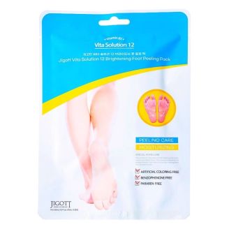 Jigott Пілінг-маска для ніг 15мл*2 шт/ Vita Solution 12 Brightening Foot Peeling Pack