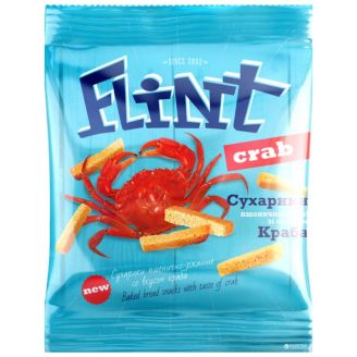 Сухарики зі смаком краба ТМ Flint 65г