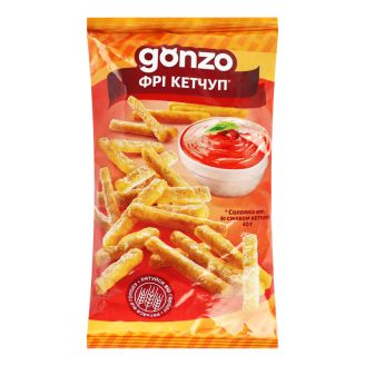 Снек Gonzo 40г Соломка фрі зі смаком кетчупу