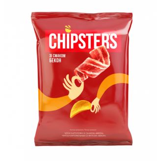 Чіпси зі смаком Бекон ТМ "CHIPSTER'S" 60г