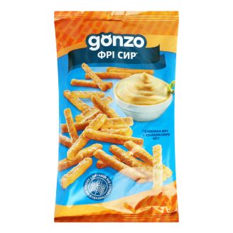 Снек Соломка фрі зі смаком сиру 40г Gonzo