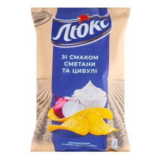 Чіпси Люкс з цибулею та сметаною 133г