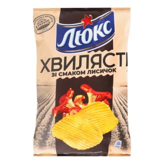 Чіпси рифлені Люкc зі смаком лисичок, 125г