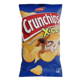 Чіпси хвилясті Crunchips X-Cut зі смаком грибів 75гр Lorenz