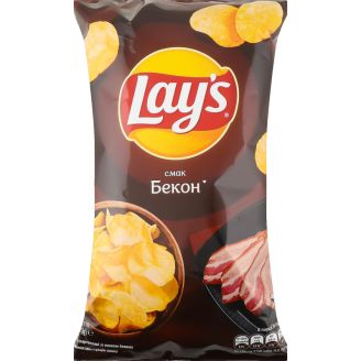 Чіпси картопляні зі смаком бекону Lay's м/у 120г