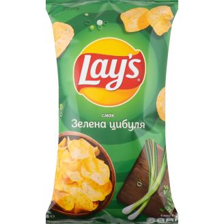Чіпси картопляні зі смаком зеленої цибулі Lay's м/у 120г