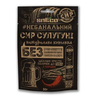 Сир сушений спінений «Сулугуні з перцем» 30 г Sneco