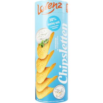 Чіпси Chipsletten зі смаком сиру фромаджіо та кріпом  тубус 100 г Lorenz