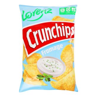Чіпси Crunchips зі смаком сметани зі зеленню 140г Lorenz