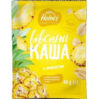 Каша вівсяна з ананасом, 40г. Holms