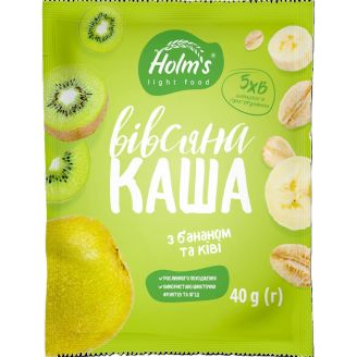 Каша вівсяна з бананом та ківі, 40г. Holms