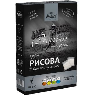Крупа рисова 400г (вар/пак)  Holms
