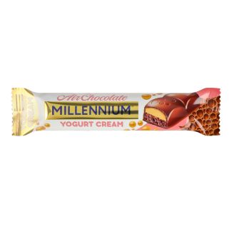 Батончик пористий молочний з йогуртовою начинкою 27г Millennium