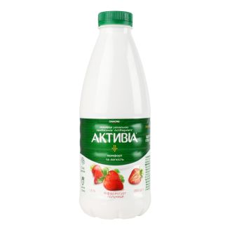 Біфідойогурт питний  Активіа 1,5% 800г пл полуниця Danone