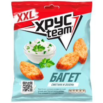 Сухарі багет сметана-зелень 100г ХрумTeam