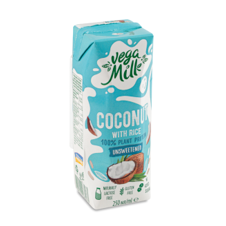 Напій кокосовий з рисом ультрапастеризований Vega Milk 250 гр