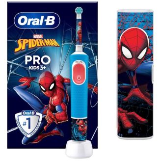 ***Oral-B Зубна щітка Електрична Pro Kids (3+років)Spiderman+дорожній чохол