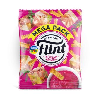 Сухарики пшенично-житні зі смаком "Холодець з хроном" ТМ "Flint" 100г
