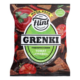 Грінки житні зі смаком «Томат спайсі» ТМ «Flint Grenki» 140 г