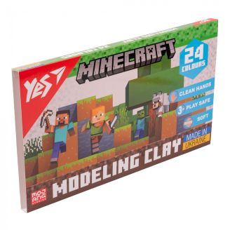 Пластилін YES, 24  кол., 480г "Minecraft" 540682