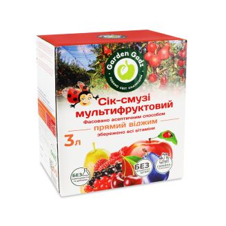 Сік-смузі Garden Gadz мультифруктовий з м’якоттю 3л бег-ін-бокс