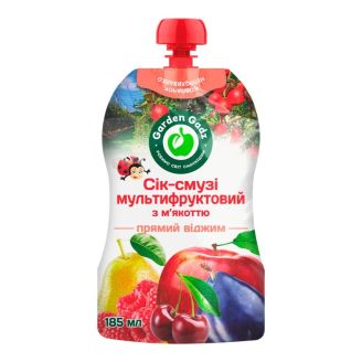 Сік-смузі Garden Gadz мультифруктовий з м'якоттю 185мл дой-пак