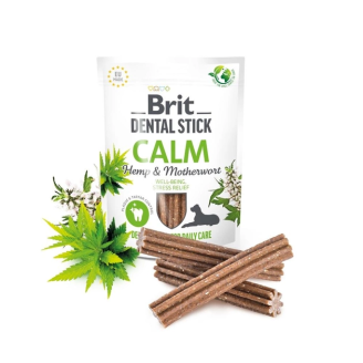 Ласощі Brit Dental Stick Calm д/собак заспокійливі конопля і пустирник (7шт) 251г