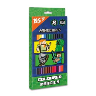 Олівці кольорові Yes 12/24 кол. "Minecraft. Heroes" 290744