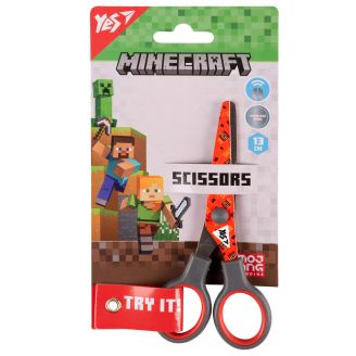 Ножиці Yes "Minecraft" 13см, з принтом на лезі, червоні 480424
