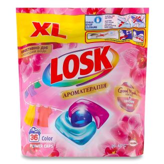 Тріо-капсули Losk Power Caps Ароматерапія Ефірні масла та аромат малазійської квітки 36шт