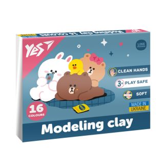 Пластилін Yes, 16 кол., 320г "Line Friends" 540675