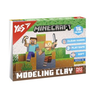Пластилін Yes, 16 кол., 320г "Minecraft" 540674
