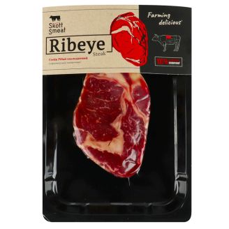 Стейк Рібай яловичий охол ТМ"Skott Smeat" скін-пак. фас.(ВАГ)