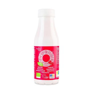 Йогурт органічний питний "Малина" 1,5% 280г з пробіотиком ТМ Organik Milk