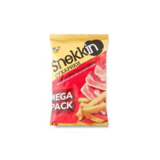 Сухарики пшенично-житні зі смаком «Бекон» 150г Snekkin