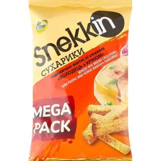 Сухарики пшенично-житні зі смаком "Холодець з хріном" 150г Snekkin