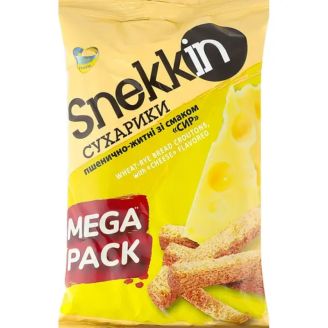 Сухарики пшенично-житні зі смаком «Сир» 150г Snekkin