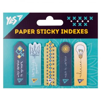 Індекси паперові Yes "Ukraine", 55*15мм, 100 шт (5x20) 170413